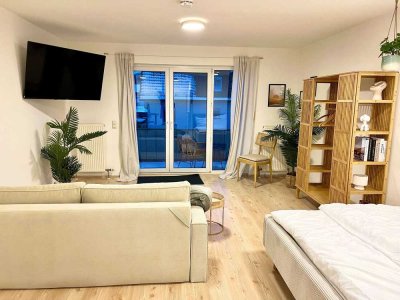 ⭐️ �Nebenkosten inklusive, MÖBLIERT, Balkon, Doppelbett, Schlafsofa, Netflix, Küche &Stellplatz