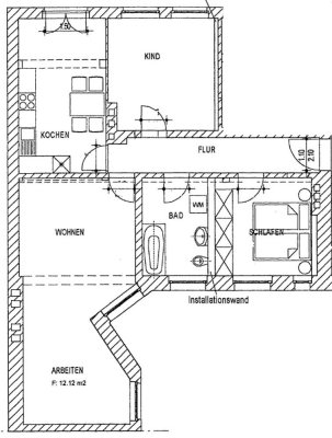 Frisch renovierte 4-Raum Wohnung sucht neue Mieter