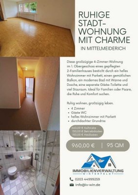 Helle 4-Zimmer-Wohnung mit Balkon in ruhigem Zweifamilienhaus