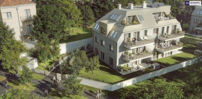 Mehr als ein Neubau. Ein Neubeginn! WOW - Gartenwohnung mit riesigem Garten und Terrasse! 3 Zimmer + Hochwertige Ausstattung + Ideale Infrastruktur + Garage + Ein neues Lebebsgefühl!