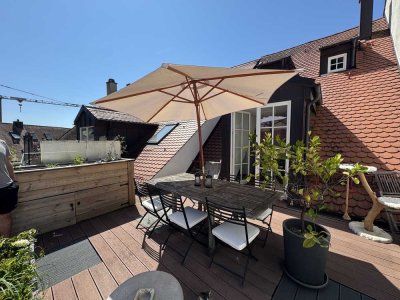 Landsberg Altstadt sehr schöne großzügige 2 Zi. Dachterrassen-Whg., EBK, Keller  1.11.