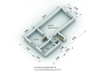 attraktiv zugeschnittes Appartment, Nähe ICE-Bahnhof