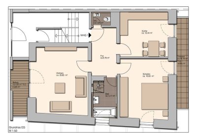 Stilvolle 2-Raum-Wohnung mit gehobener Innenausstattung mit EBK in Frankfurt am Main