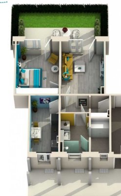Ruhige 2 Zimmer Wohnung mit eigenem Garten