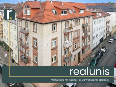 Charmante Altbauwohnung mit 2 Balkonen & Tageslichtbad in Mannheim - nur bei realunis