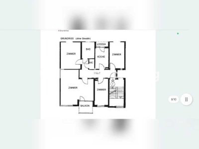 Tauschwohnung: Schöne, helle 4-Zimmerwohnung in KA Waldstadt BalkonundLoggia
