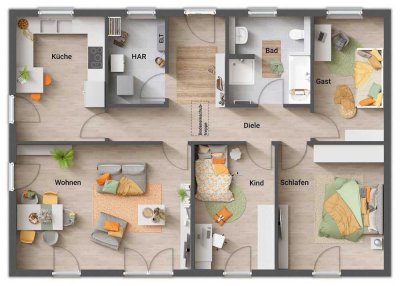 Stadtnah und bezahlbar im eigenen Haus wohnen - Bungalow 110