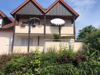 Attraktive und gepflegte 3-Raum-Erdgeschosswohnung mit Balkon und EBK in Bad Rappenau