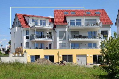 Moderne Maisonette-Wohnung mit Sicht ins Grüne, EBK, TG, Aufzug, 2 Balkone