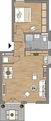 IHR NEUES ZUHAUSE! Sonnige 2-Zimmer OG- Wohnung, EBK in Mainz-Laubenheim