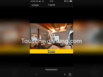 Tauschwohnung: Maisonette-Traum mit Holzbalken und Dachterasse