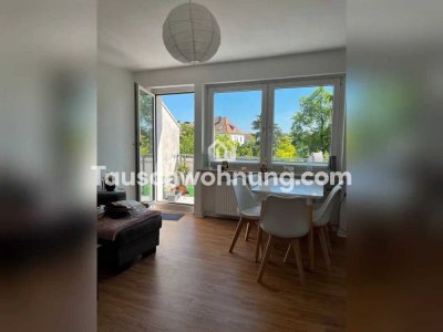 Tauschwohnung: Wunderschöne, helle 3-Zimmerwohnung (Südbalkon + Gartenmitb)