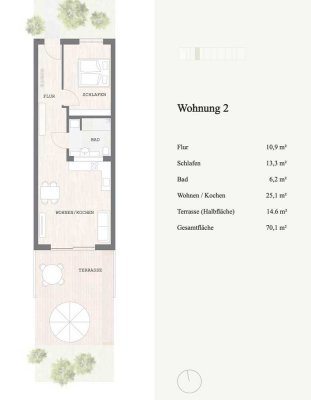 Dachterassen Wohnungen - unverbaubarer Bergblick