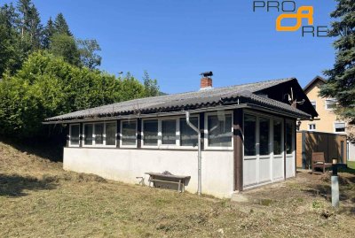 Reserviert: Ferienhaus + Garage und Gartengrund am Bach, nahe Feldkirchen