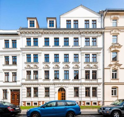 WG-geeignete 3-Zimmer Erdgeschoss-Wohnung mit Balkon und Einbauküche in Gohlis-Süd