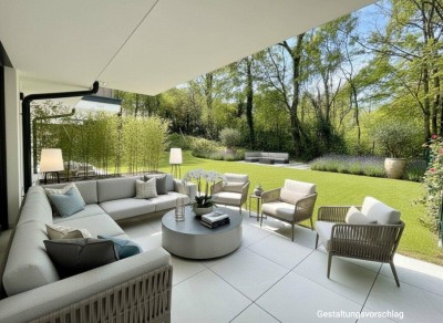 GARTENWOHNUNG IN OBERSIEVERING - 4 Zimmer - ca. 122 m² GWNFL - ERSTBEZUG - ca. 180 m² Eigengarten - ca. 40 m² Terrasse