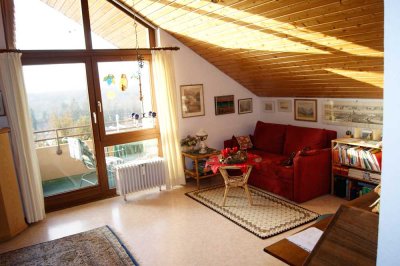 Helle 2-Zimmer DG-Wohnung mit Einbauküche, TG-Stellplatz u. Balkon mit Vogesenblick in Bad Bellingen