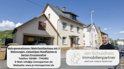 Mehrgenerationen-/Mehrfamilienhaus mit 3 Wohnungen, vielseitigen Nutzflächen & Garten Provisionsfrei