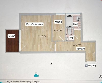 Möblierte Garconniere in städtischer Ruhelage