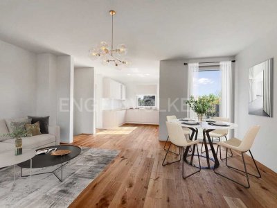 Natürlich wohnen, modern leben - Neubauwohnung mit Südwestterrasse, Fußbodenheizung und moderner ...