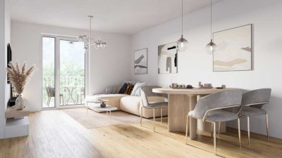 Voll möblierte Neubauwohnung mit 2 Zimmern und Einbauküche in Geisenhausen