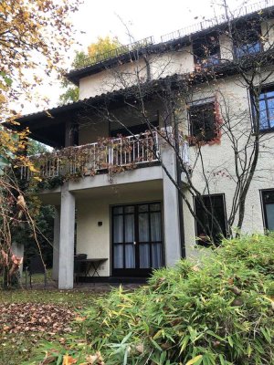 Bestlage Harlaching am Isarhochufer MÖBLIERTE Gartenwohnung zzgl. 24 m² Hobbyraum