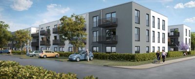 2,5-Zimmer-Neubauwohnung mit Terrasse, Stellplatz & Serviceleistungen in Stockstadt am Main