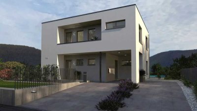Stadtvilla im Bauhaus-Stil - Tolle Architektur / Integriertem Carport / hell & freundliche Aufte