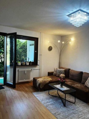 Vollmöblierte 2-Zimmer-Wohnung mit Terrasse und direktem Gartenzugang – Top-Lage nahe S-Bahn