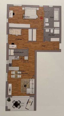 Moderne 3-Zimmer-Neubauwohnung mit Südbalkon & Tiefgaragenstellplatz in Niederrodenbach