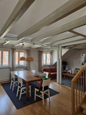 4,5-Zi.-Maisonette mit Galerie und Blick über Stuttgart, Gerberviertel, möbliert/unmöbliert