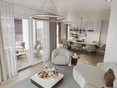 Stuttgart-West, ca. 154 m² Neubau Stadtwohnung auf einer Ebene im 3.OG, mit Aufzug und TG