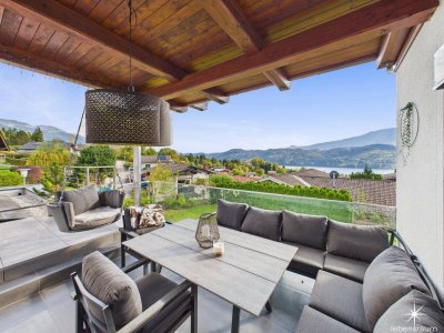 Traumhafte Terrassenwohnung mit Seeblick in Seeboden am Millstätter See. Neuwertig. Modern.