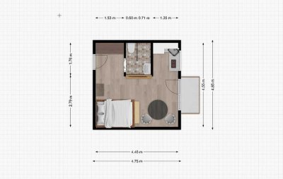 Modernes voll möbliertes 1,5-Zi. Apartment – Balkon, Pool, Strom, Internet inkl., Waldrand