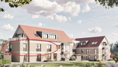 Lichtdurchflutete wunderschöne 3,5-Zimmer Neubau Wohnungng mit EBK in Ingersheim
