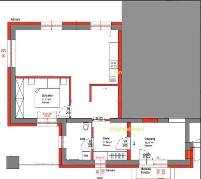Helle 2-Zimmer-Wohnung mit Garten, Terrasse und 2 Carports in Eggelsberg