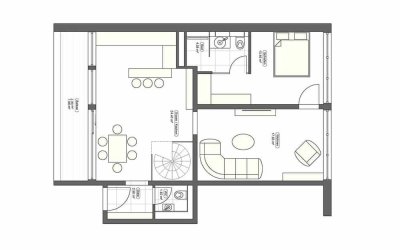 Stilvolle, modernisierte 2-Raum-Wohnung mit Balkon und Einbauküche in Köln Flittard