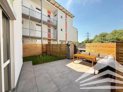 Barrierefreie 2 Zimmer Gartenwohnung am Pleschingersee - voll möbliert mit XL Parkplatz!