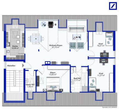 4-Zimmer-DG-Wohnung inkl. Gartenanteil und Garagenstellplatz