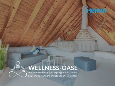 WELLNESS-OASE - Außergewöhnliche und gepflegte 3,5- Zimmer-Maisonettewohnung mit Balkon in Heiningen
