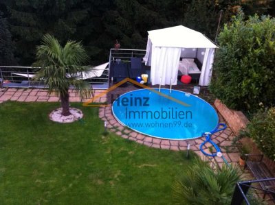 Charmante Doppelhaushälfte mit Wintergarten, Pool und Saunahaus in ruhiger Lage!!!