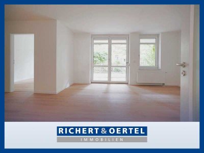 Bezugsfreie und frisch renovierte Erdgeschosswohnung mit Terrasse und Garten in Striesen!