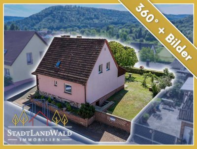 Ruhig wohnen mit schönem Weitblick –EFH mit Garten in Fischbach bei Dahn