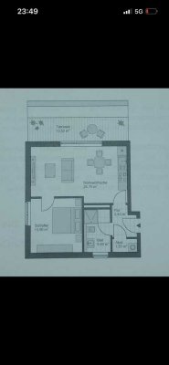 Nachmieter für 2 Zimmer Wohnung mit großer Dachterasse gesucht!
