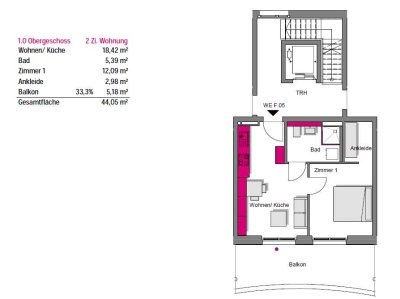 Stilvolle, neuwertige 2-Zimmer-Wohnung mit geh. Innenausstattung mit Balkon und EBK in Dornstadt