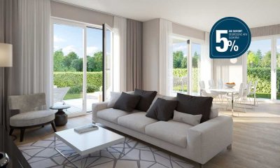 Effizienzhaus 40-Neubauwohnung mit ~ 66 m² Wohnfläche in erster Reihe am See. KfW-Förderung sichern!