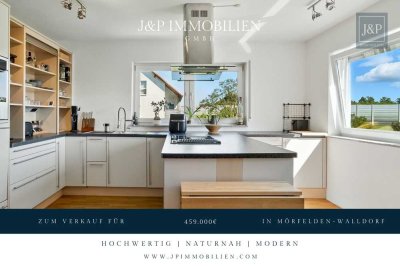 Gehobenes Wohnen am Naturschutzgebiet: traumhafte 3-Zimmer-Wohnung mit Balkon und Weitblick