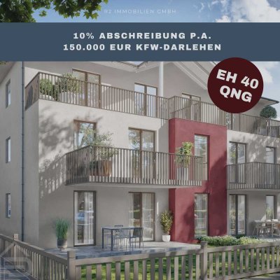 Neubau 3-Zimmer // EH40-QNG-Wohnung 01 // Kaufpreis: 4.000 €/m² - Doppelte AfA