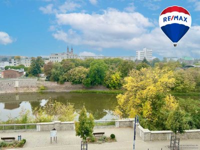 Barrierefrei 2-Raum mit Elbblick vom Balkon