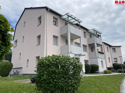 Aufgepasst: 2-Zimmer-Wohnung im 1. Stock mit Balkon und Garage, ideal auch für Mehrfachautobesitzer!